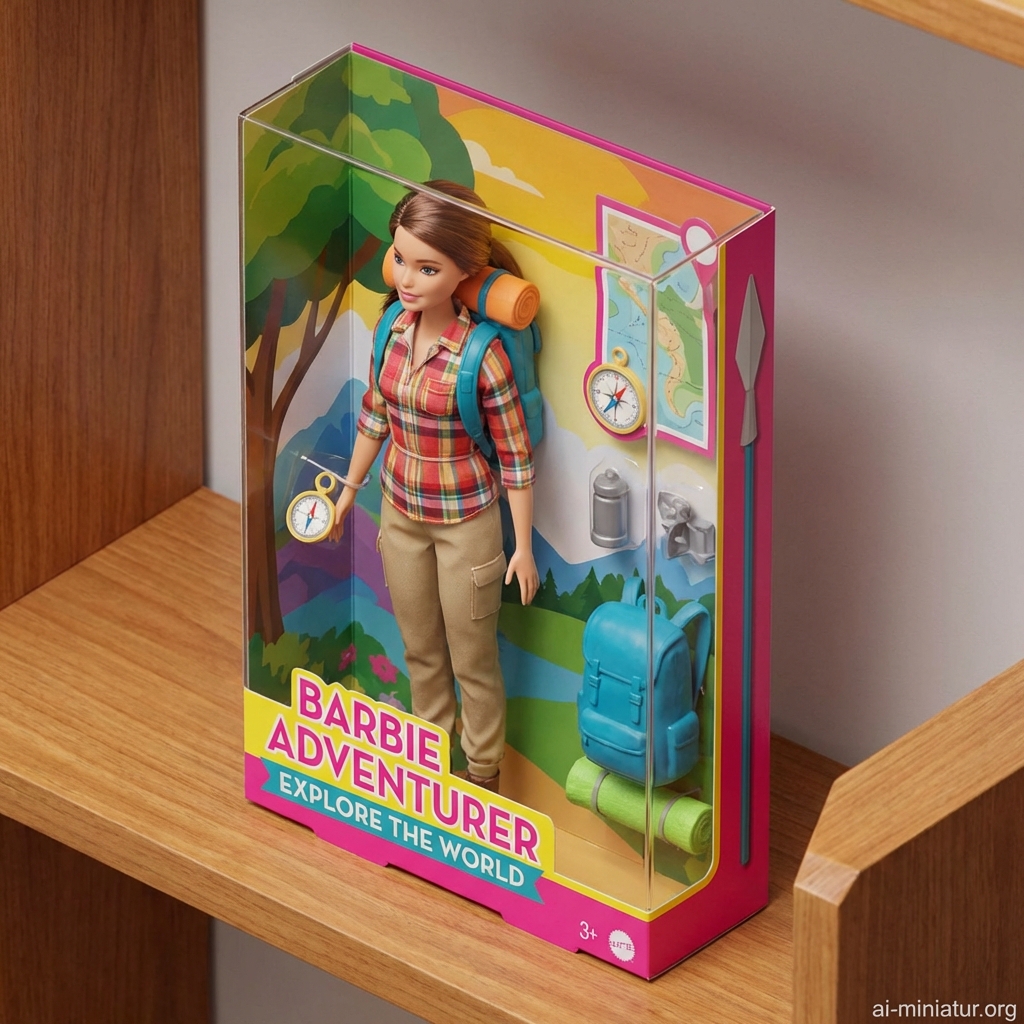 AI-generated Barbie Doll miniature figure example - Transform your photos into Barbie Doll style