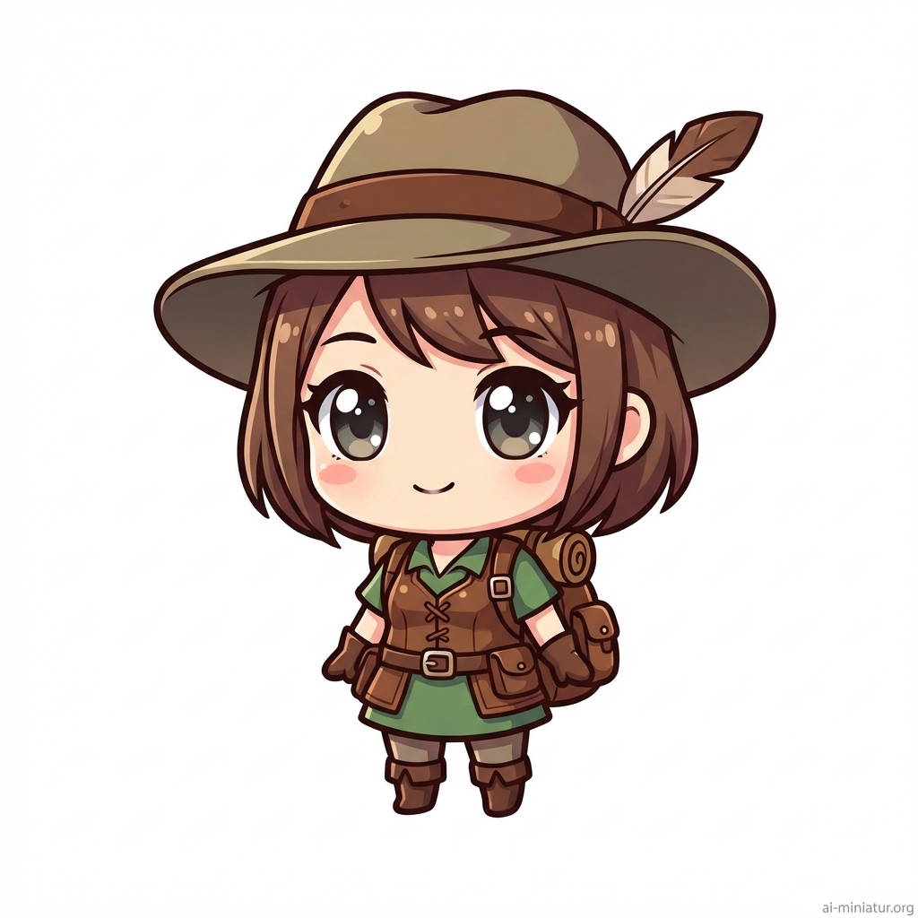 AI-generated Chibi Figure miniature figure - Example of Chibi Figure style transformation