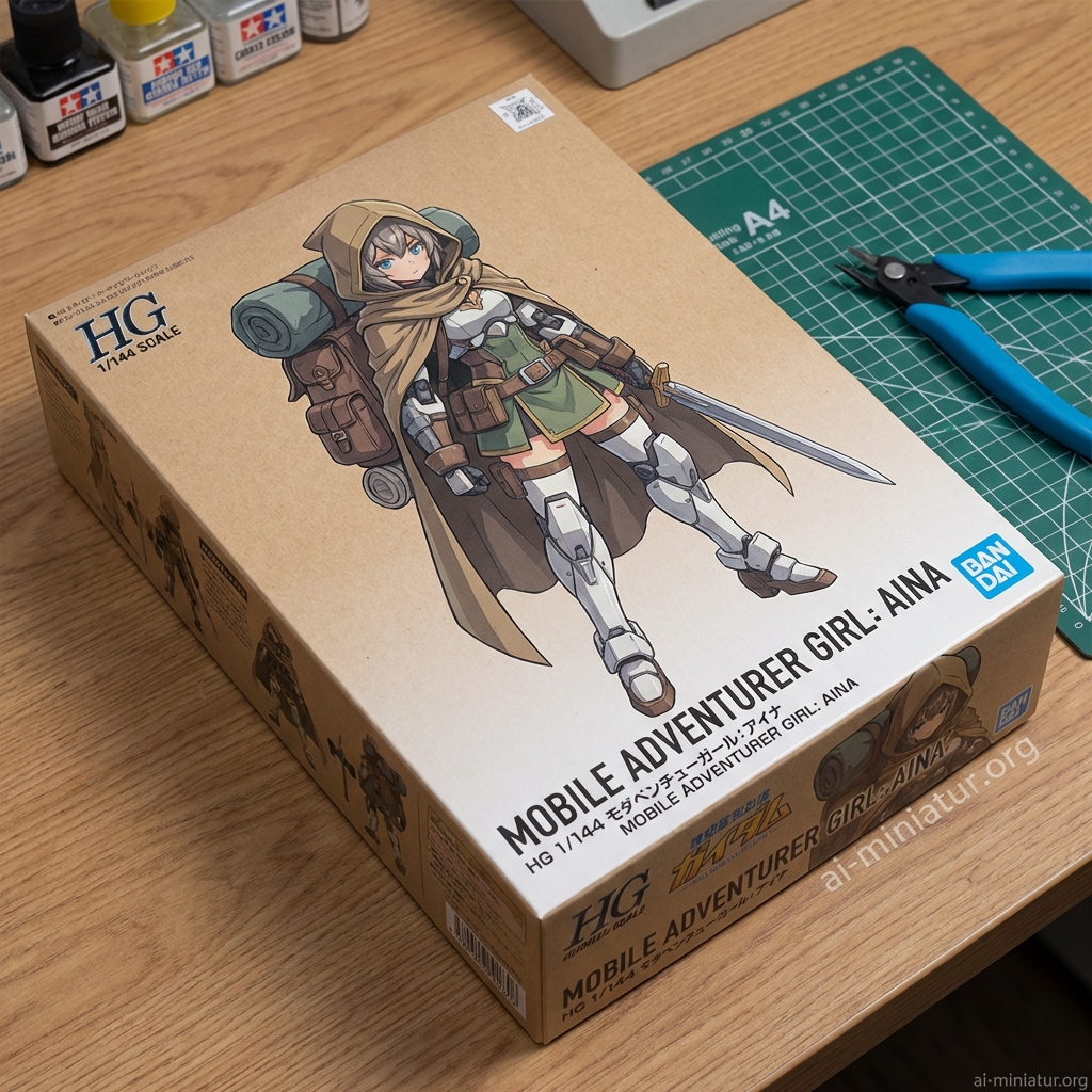 AI-generated Gundam Model miniature figure - Example of Gundam Model style transformation